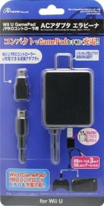 アンサー WiiU GamePad/WiiU PROコントローラ用 ACアダプタエラビーナ (ブラック) ANS-WU017BK