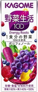 カゴメ 野菜生活100 エナジールーツ200ml×12本