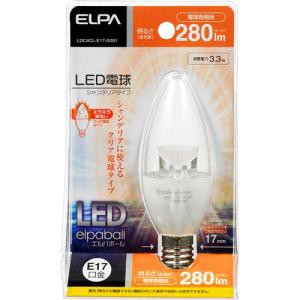 朝日電器 ELPA LED電球 シャンデリア球形 280lm(クリア・電球色相当)elpaball LDC4CL-E17-G351