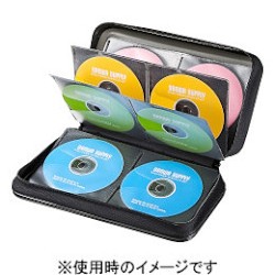 SANWASUPPLY サンワサプライ DVD・CDセミハードケース(96枚収納・ブラック) FCD-WL96BK