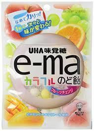 UHA味覚糖 e-maのど飴袋カラフルフルーツチェンジ 50g【入数:6】