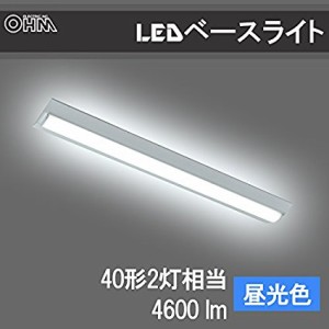 OHM オーム電機 06-0526 LEDベースライト(40W2灯相当/4600lm/昼光色)