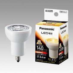 PANASONIC パナソニック パナソニック LED電球 E11口金 電球色相当(3.4W) ハロゲン電球・中角タイプ(ビーム角20度) LDR3LME11