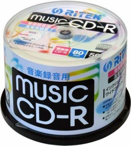 RiTEK CD-R / 音楽用 / 50枚パック / CD-RMU80.50SPA