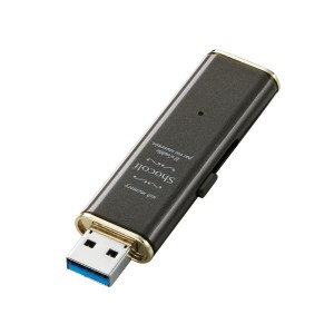 ELECOM エレコム USBメモリー/USB3.0対応/スライド式/32GB/ビターブラウン(MF-XWU332GBW)