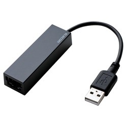 ELECOM エレコム 有線LANアダプタ/USB2.0/Type-A/ブラック(EDC-FUA2-B)