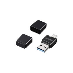 BUFFALO バッファロー microB＆USB3.0 microSD専用スマホ向けカードリーダー ブラック(BSCRM110U3BK)