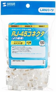 SANWASUPPLY サンワサプライ RJ-45コネクタ(より線用) ADT-RJ45-100