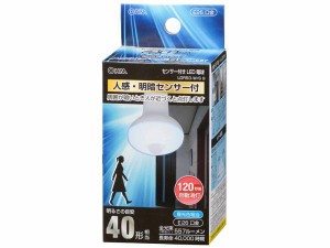 OHM オーム電機 LED電球(40形相当/557lm/昼光色/E26/人感・明暗センサー付)