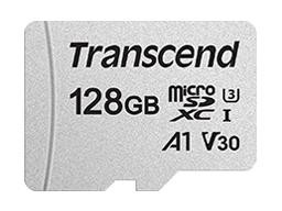 トランセンドジャパン 128GB microSDXCカード UHS-I U3準拠 SDカードアダプタ有  TS128GUSD300S-A 1個