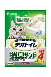 ユニ・チャームペットケア デオトイレ 取り替え専用 消臭サンド4L 【専用トイレ砂/猫用品/トイレ用品】