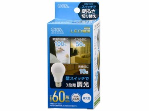 OHM オーム電機 LED電球(60形相当/890lm/昼光色/E26/全方向270°/密閉形器具対応/調光機能付) LDA7D-G/D AG93