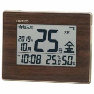 セイコークロック(Seiko Clock) セイコークロック 掛け時計 薄金色パール 本体サイズ: 12.7×16.5×2.5cm 電波 デジタル 新元号表示 掛置