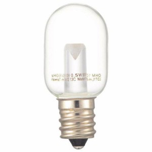 OHM オーム電機 LEDナツメ球(装飾用/0.5W/16lm/昼白色相当/T20/E12/透明クリア) LDT1N-H-E12 13C