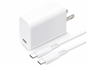 PGA USB PD 電源アダプタ USB-Cポート USB-C＆USB-Cケーブル付き ホワイト(PG-PD18AD4W)