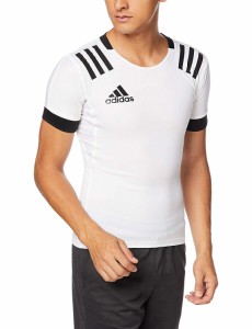 ADIDAS アディダス 01_ラグビー3STシャツ (FXU53) [色 : WHT/BLK] [サイズ : J/M]