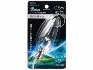 OHM オーム電機 LEDシャンデリア形(装飾用/0.8W/40lm/クリア昼白色/C32/E17) LDC1N-G-E17 13C