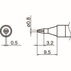 白光(HAKKO) 白光 こて先 0.8D型