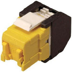 3M スリーエム コーニング Cat6 RJ45モジュラージャック ツールレスタイプ 黄