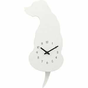 FUIBOEKI 不二貿易 振り子掛時計 シロイヌ 型番:MG2032A 色:WHITE