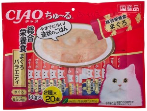 いなばペットフード ちゅーる総合栄養食鮪バラエティ14g40本