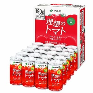 送料無料 トマトジュース 伊藤園 「理想のトマト」 無塩 トマトジュース 缶190g 20本セット とまとジュース