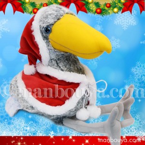 クリスマスプレゼント ぬいぐるみ ハシビロコウ 鳥 キュート販売 CUTE アストラハシビロコウ L 37cm サンタ衣装 まんぼう屋ドットコム