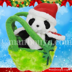 クリスマス ぬいぐるみ パンダ キュート販売 CUTE お出かけシリーズ パンダ サンタ衣装  まんぼう屋ドットコム