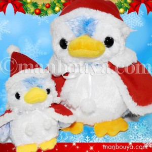 【5%off 】ペンギンのぬいぐるみ クリスマス キュート販売 CUTE アストラペンギン ブルー SS・Mセット サンタ衣装