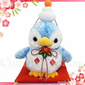 【5%OFF】 ペンギン ぬいぐるみ 正月 飾り 置物 キュート販売 CUTE アストラペンギン M ブルー 25cm お正月セット まんぼう屋ドットコム