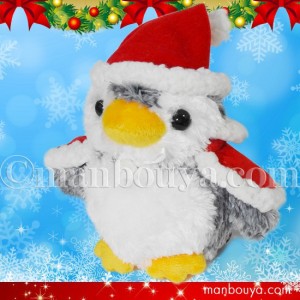 クリスマス ぬいぐるみ ペンギン キュート販売 CUTE アストラペンギン グレー SS サンタ衣装  まんぼう屋ドットコム