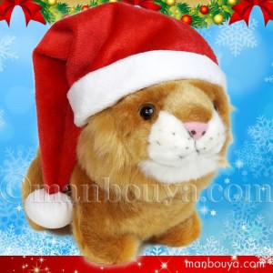 ライオン ぬいぐるみ クリスマスプレゼント キュート販売 CUT ライオン 立ち S サンタ帽子 20cm まんぼう屋ドットコム