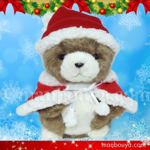 クリスマス ぬいぐるみ くま たけのこ TAKENOKO 森のなかまミニ クマ 茶 12cm サンタ衣装 まんぼう屋ドットコム