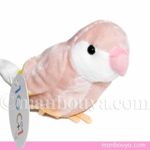 インコ ぬいぐるみ ピンク 小鳥 雑貨 TST 101 アキクサインコ 18cm  まんぼう屋ドットコム