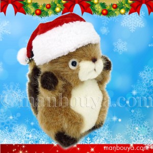 クリスマスプレゼント ぬいぐるみ リス たけのこ TAKENOKO プチプチらんど 森のなかま りす 10cm サンタ帽子 まんぼう屋ドットコム