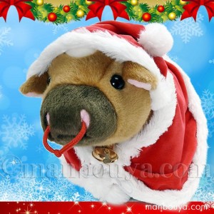 クリスマスプレゼント ぬいぐるみ 動物 ウシ 牛 キュート販売 CUTE ジャージー牛 L 31cm クリスマス衣装 まんぼう屋ドットコム