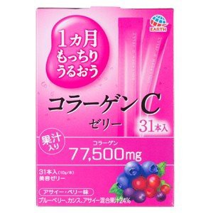 アース製薬1ヵ月もっちりうるおうコラーゲンCゼリー 10g×31本入 プラセンタC