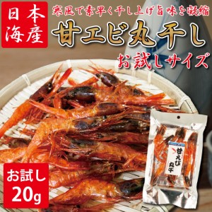 おつまみ 甘エビ 丸干し (20g) お試しサイズ つまみ エビ えび 干物 珍味 晩酌 日本海産 無添加食品 美味しい お試し 美味しい 産地 ビー