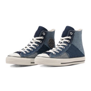 コンバース CONVERSE スニーカー ハイカット  メンズ レディース オールスター （Ｒ）デニムパッチワーク  HI ネイビー ALL STAR (R) DEN