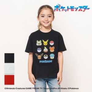 ポケットモンスター ポケモン pokemon Tシャツ キッズ 子供服 半袖 パルデア フェイス 吸水速乾 抗菌防臭 防蚊 120 130 140