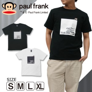 PAUL FRANK ポールフランク Tシャツ 21763030 メンズ レディース スクエア 半袖 ブラック ホワイト  S M L XL