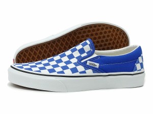 バンズ VANS スニーカー クラシック スリッポン Classic Slip-On VN0A7Q5D6RE チェッカーボード ダズリングブルー THEORY CHECKERBOARD D