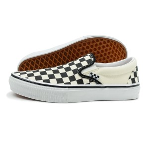 バンズ VANS スニーカー メンズ レディース スケート スリッポン チェッカーボード ブラック/オフホワイト VN0A5FCAAUH 海外企画