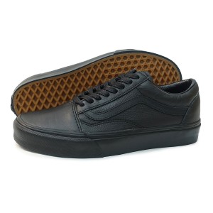 VANS バンズ スニーカー メンズ オールドスクール レザー ブラック/ブラック VN0003Z6L3A OLD SKOOL LEATHER