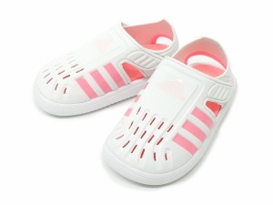 アディダス adidas サンダル キッズ 子供 キッズ 水陸両用 つま先保護 スイムウォーター サンダル H06320 ホワイト/ピンク SWIMWATER SAN