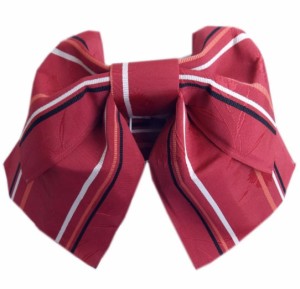 結び帯 付け帯 作り帯 濃赤色地撫子ライン 日本製 浴衣 ゆかた 簡単 巻いてポン 女性用