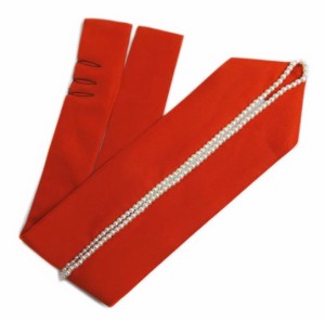 重ね衿 伊達襟 パール付き 赤色 振袖 成人式 卒業式 袴 着物 重ねえり きもの はかま