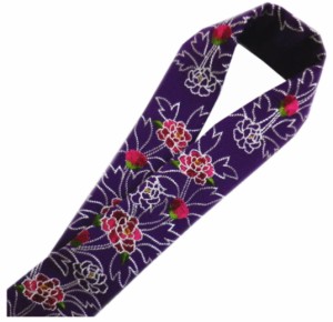 半衿 半襟 刺繍 紫地牡丹 日本製 振袖 成人式 卒業式 袴 着物 女性用 レディース