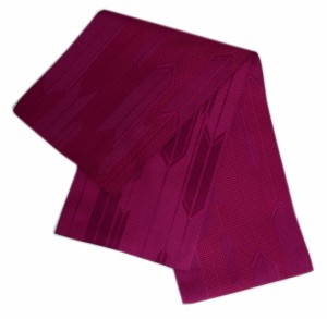 半巾帯 半幅帯 赤紫色地矢絣ライン 日本製 浴衣 ゆかた 卒業式 袴下帯 はかま ハカマ 女性用