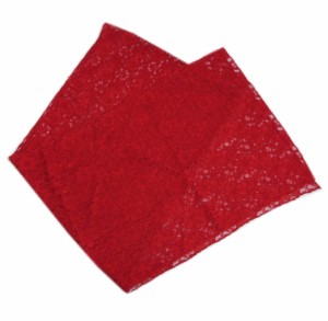 帯揚げ 帯上げ レース 花柄地模様 赤 振袖 成人式 着物 小紋 赤色
